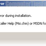 Windows XP에서 Msi.chm 오류 1603을 수정하는 가장 좋은 방법