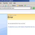 How To Resolve An Unexpected Error In Sharepoint 2007 RSS Viewer