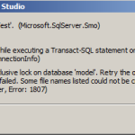 Suggerimenti Per La Risoluzione Dei Problemi Per L'errore 1807 Di Creazione Del Database Di SQL Server