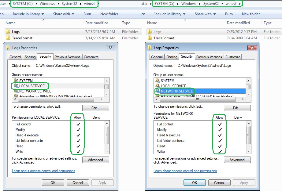 windows 7 system event log