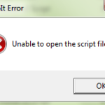 решение ошибки Autoit, невозможность открыть файл сценария, решение проблемы