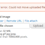 Ошибка загрузки файла образа Drupal. не удалось переместить загруженный файл? Немедленно исправьте программное обеспечение