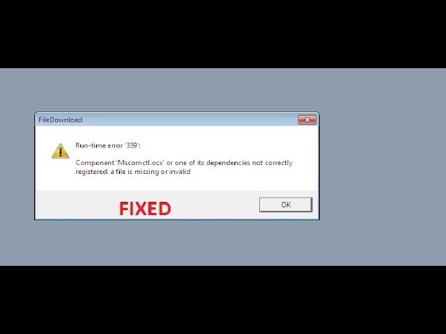 La forma más fácil de reparar el error de tiempo de ejecución mscomctl ocx Windows Diary