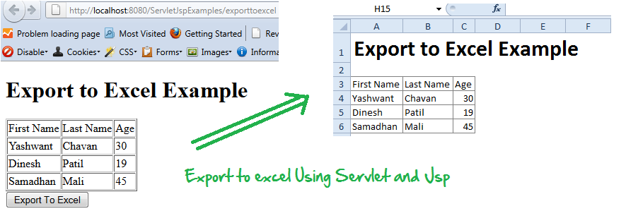 servlet-excel-export