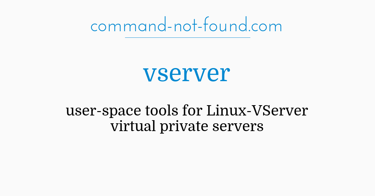 vserver-not-found