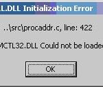 sqlunirl-dll-initialization-error