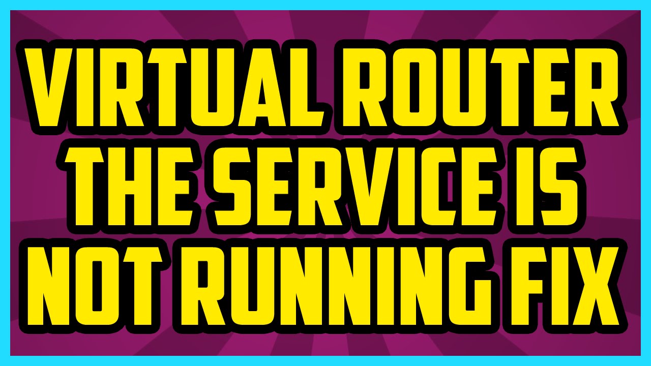 virtual-router-error-service-not-running