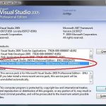 visual-studio-2005-service-pack-1-version-number