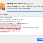 Solution For File System Check Error While Restoring