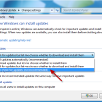 Windows 7에서 자동 업데이트를 비활성화하는 방법을 결정하는 방법