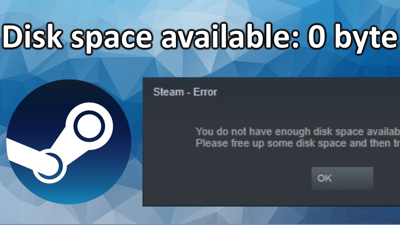 Steam error. Стим диск. Ошибка there is not enough Room on your Disk to install Roblox. Fix Repair Steam. There is not enough Room on your Disk to install Roblox please free up some Space and try again.